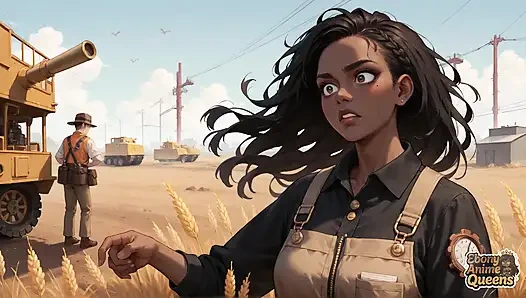 Ebony Siren's Wheatfield Temptation - Best Ebony XXX!