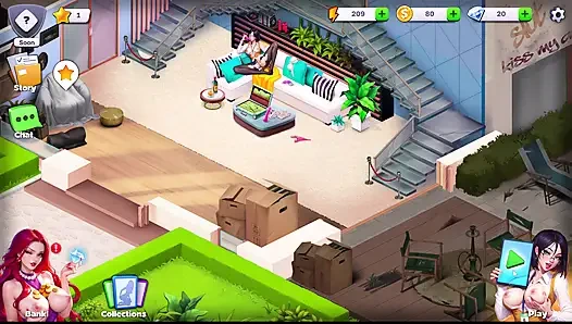 Si seksi villa terangsang menunggangi kontol besar di game terbaik