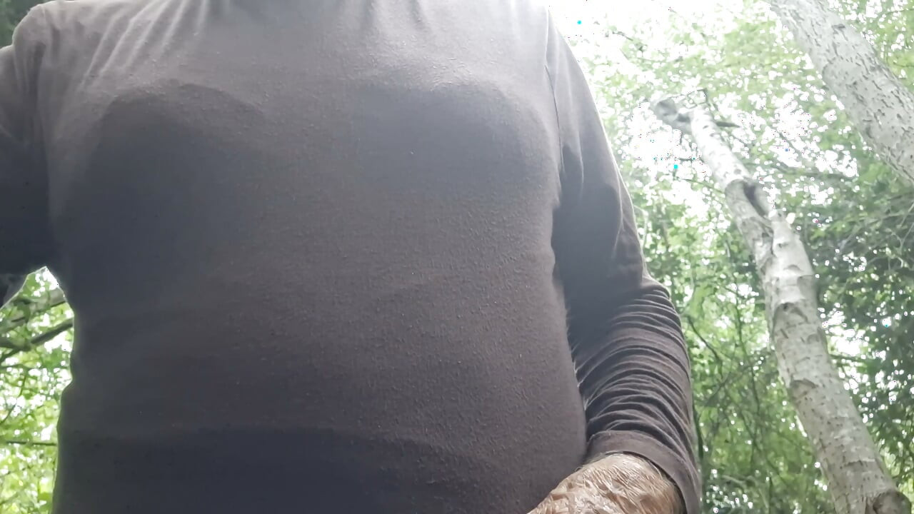 Granny knickers and bra outdoor