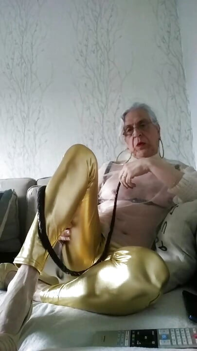 Whore in Leggings with a Whip