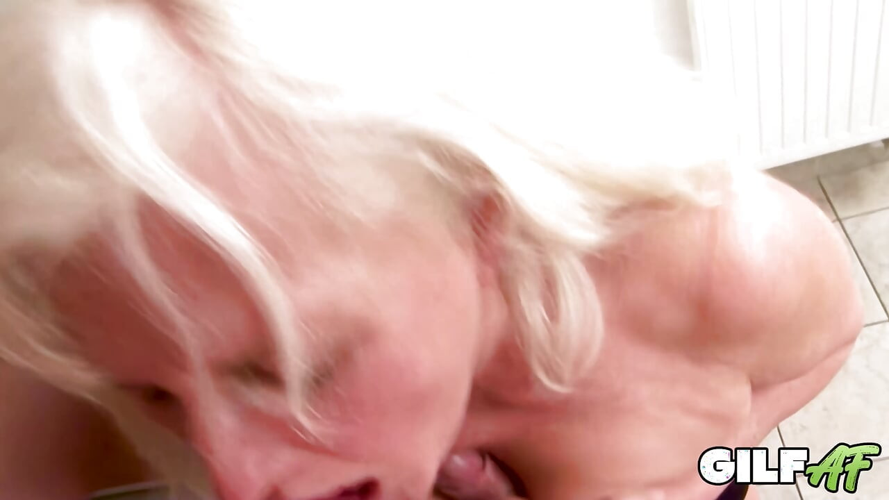 GilfAf- Granny Mary Sucks Deep and Gets her Mature Pussy Fucked Hard