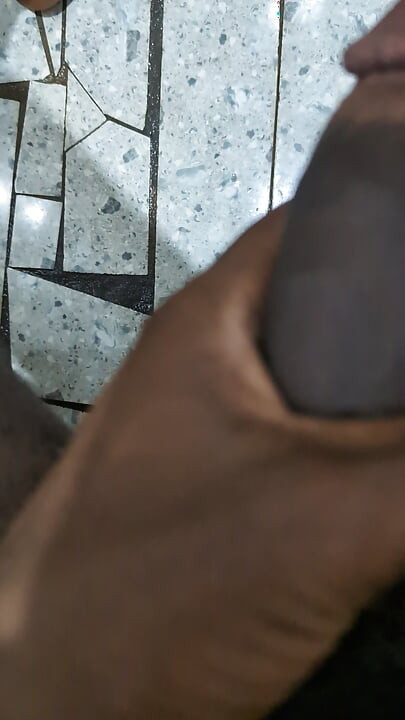 I'm playing with my big black cock