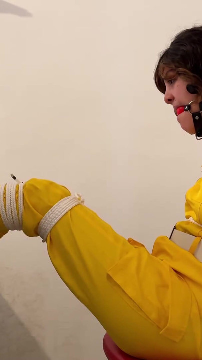 April O'neil Barefoot and Tickled