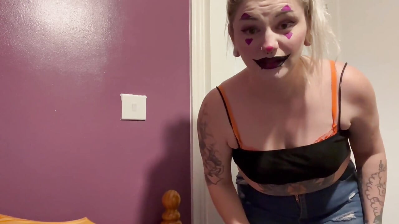 Clown Step-sister Spots You Creeping JOI Game