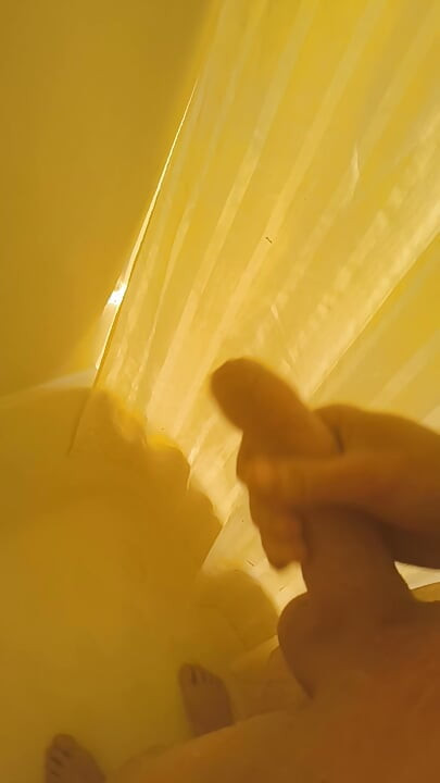 Bathroom love , jerking me off to cum