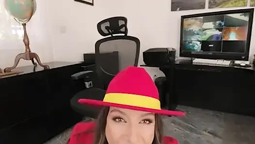 Vrcosplayx april olsen sebagai carmen sandiego selalu menjadi gadis nakal tapi kamu punya kendali sekarang bagian 1