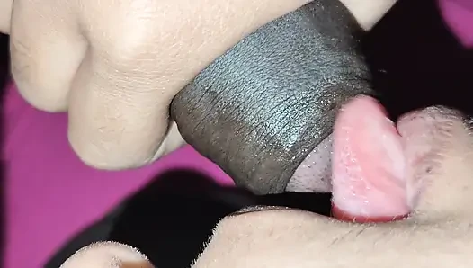 Step sister suck my cock and her pussy in lot of creamy juice