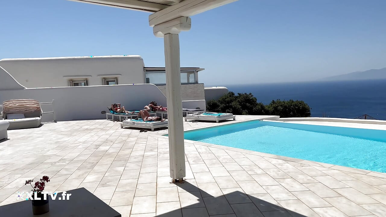 Vild orgie i en villa i Mykonos