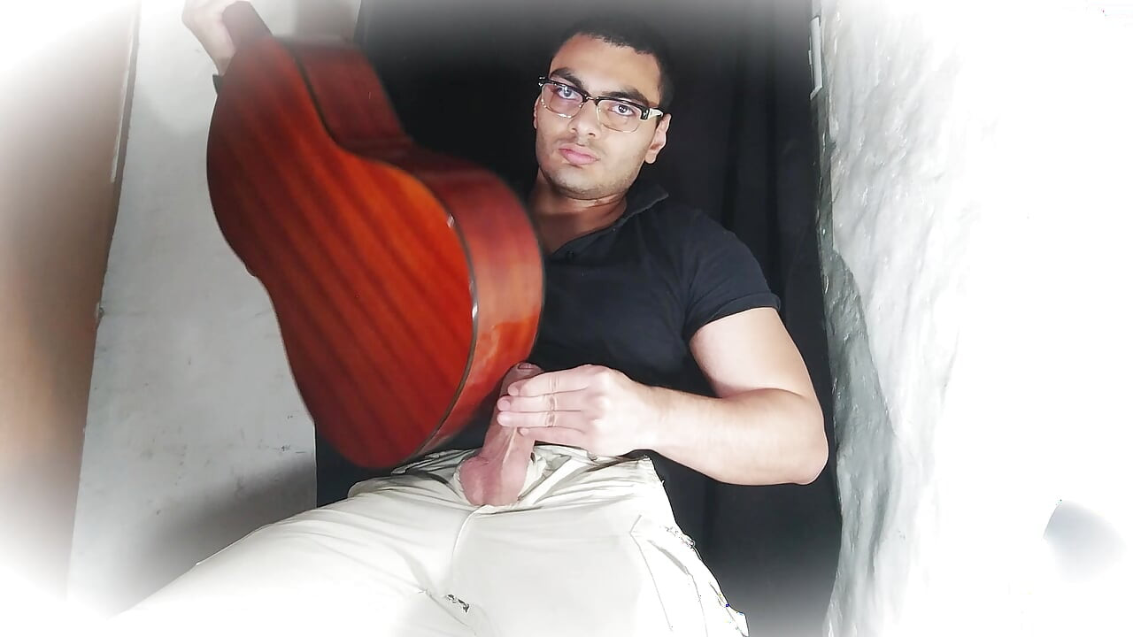 Sexy Gentleman Number One - Playing, Rubbing a C-80 Guitar with Penis - 18 Centimeter Penis Masturbation to Finish