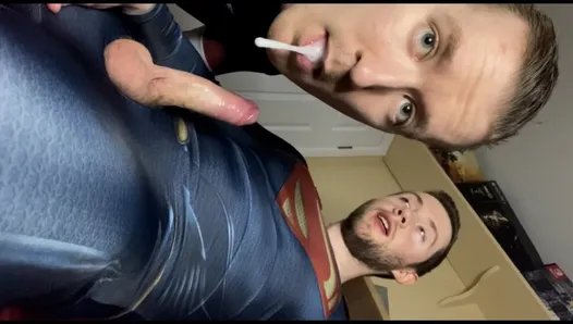 Twink Sucks and Swallows Superman
