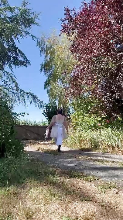 In a babydoll outfit for the day