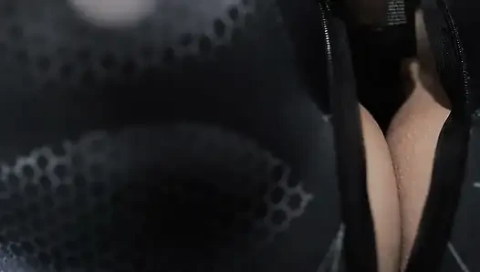 Es ist schön, ein indonesisches mädchen mit einem glatten körper und Spiderman cosplay zu ficken