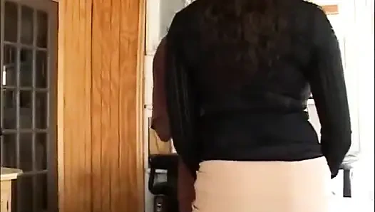 Huge boobs very sexy black pussy fucking in the kitchen