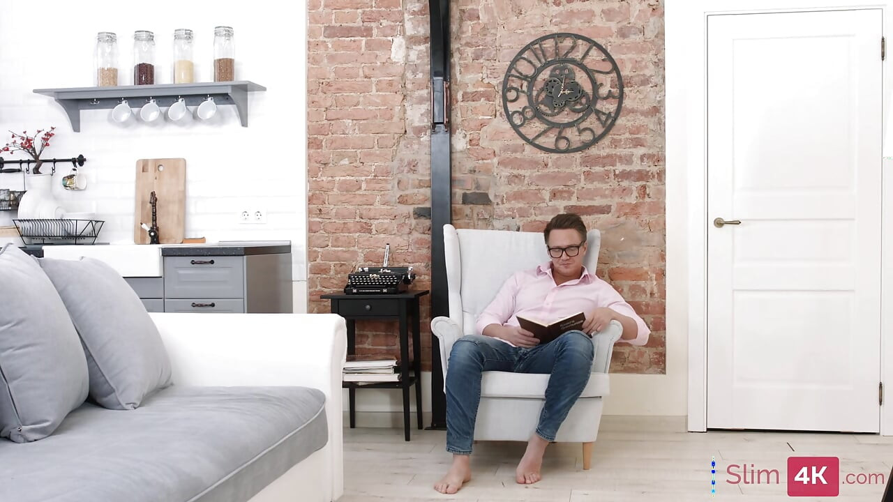 Slim4K - Emily Red teen rides big rod