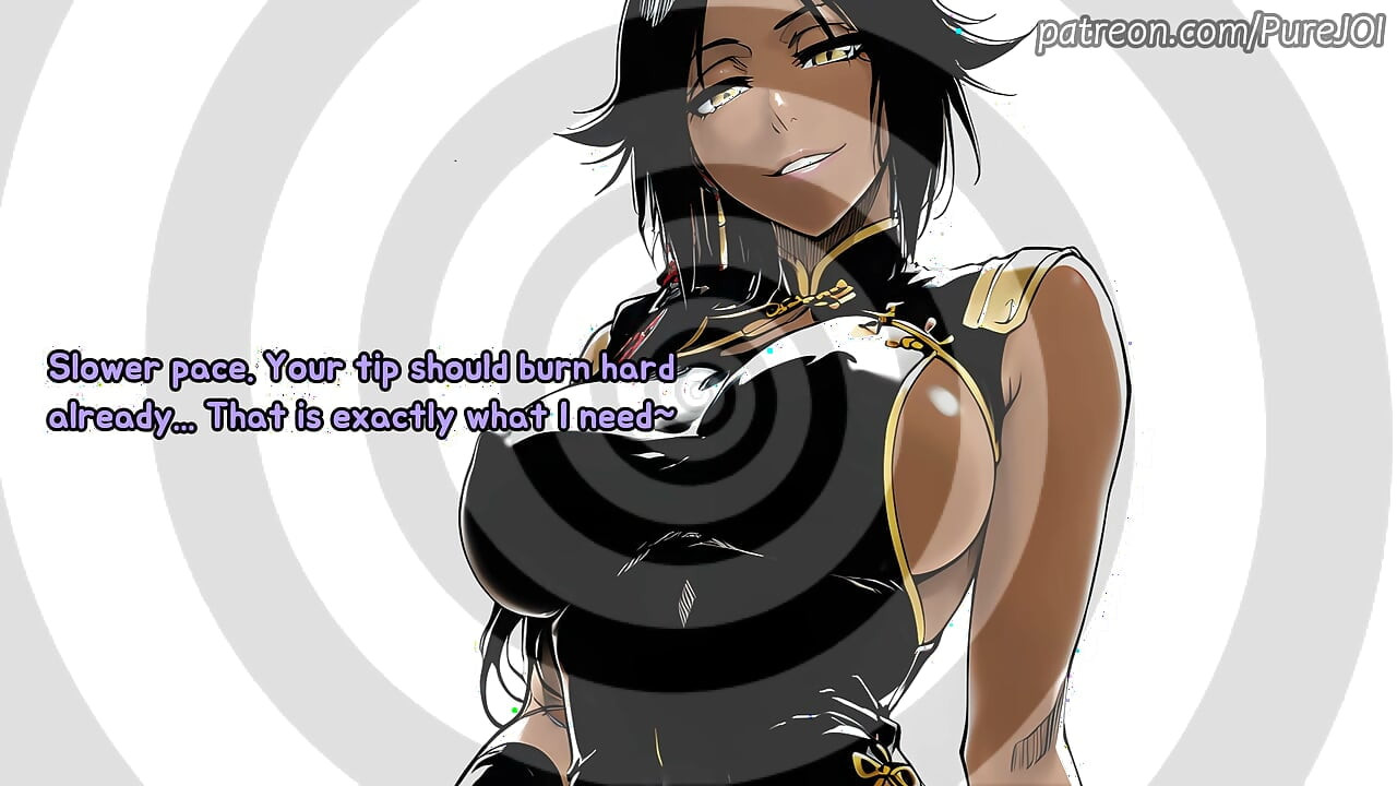 Looped! Yoruichi checks on your massive cock (Femdom JOI)