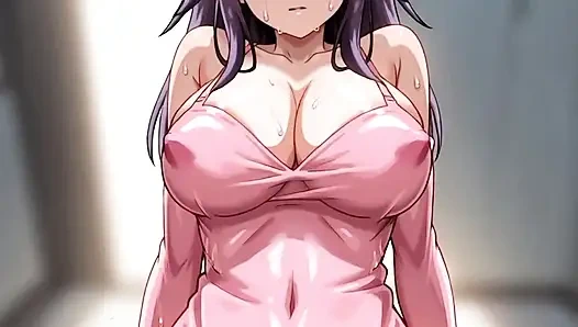 Чудовищная девушка в розовых карманах мастурбирует ноги, раздвинутые на полу айаго