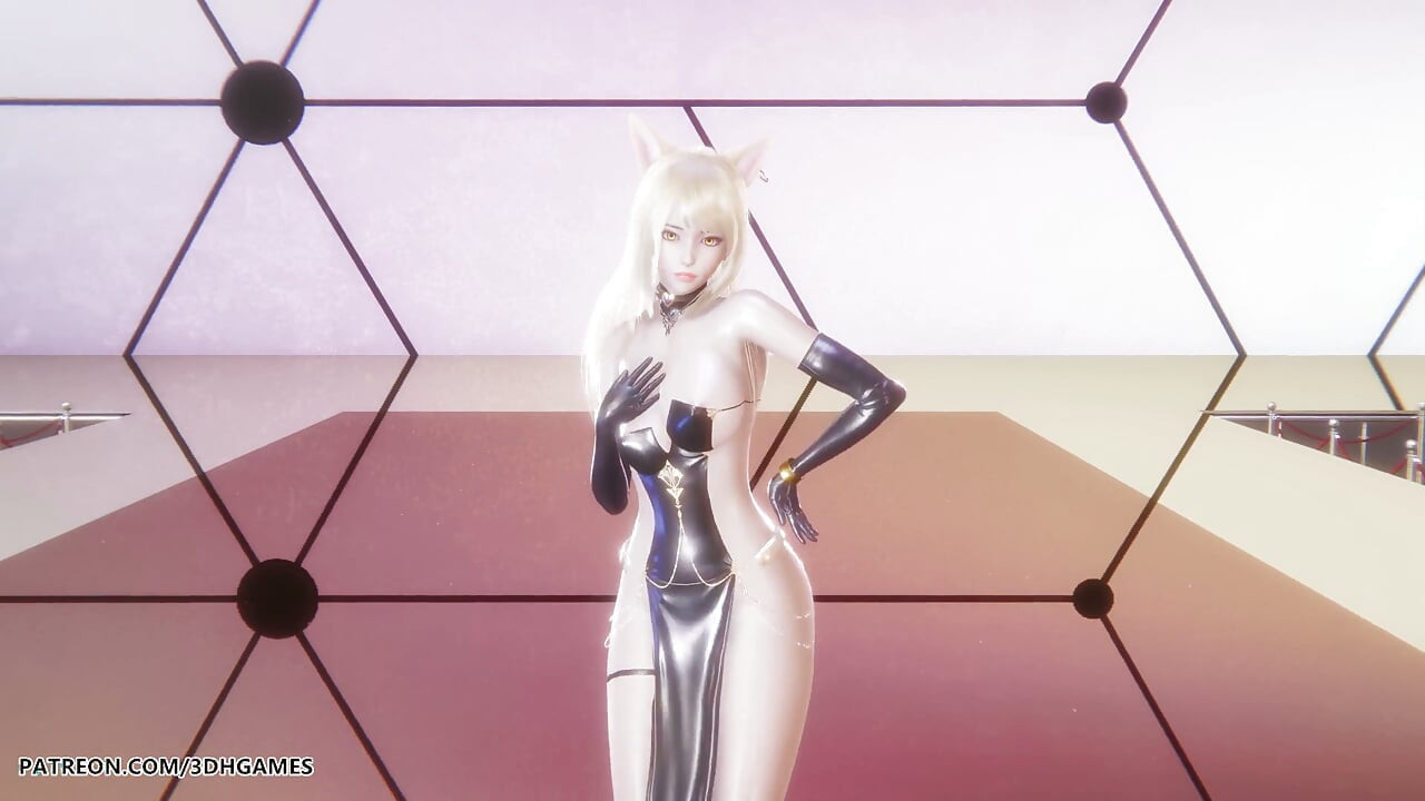 Mmd Hyo Min - Nice Body Ahri Sexy Striptease League of Legends Hentai Uncensored 4K 60fps