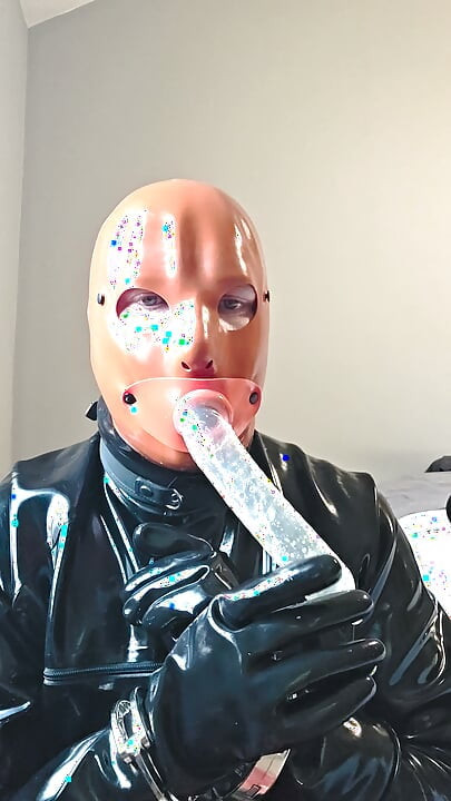 Dressing In Rubber To Swallow 6 Laods of Cum