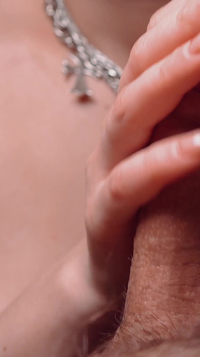Must-share moment from "Gentle handjob and close-up blowjob from a cute girl with braces"