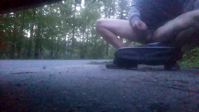 Huge Cock Public Cum in Forest wank handjob big dick jerck