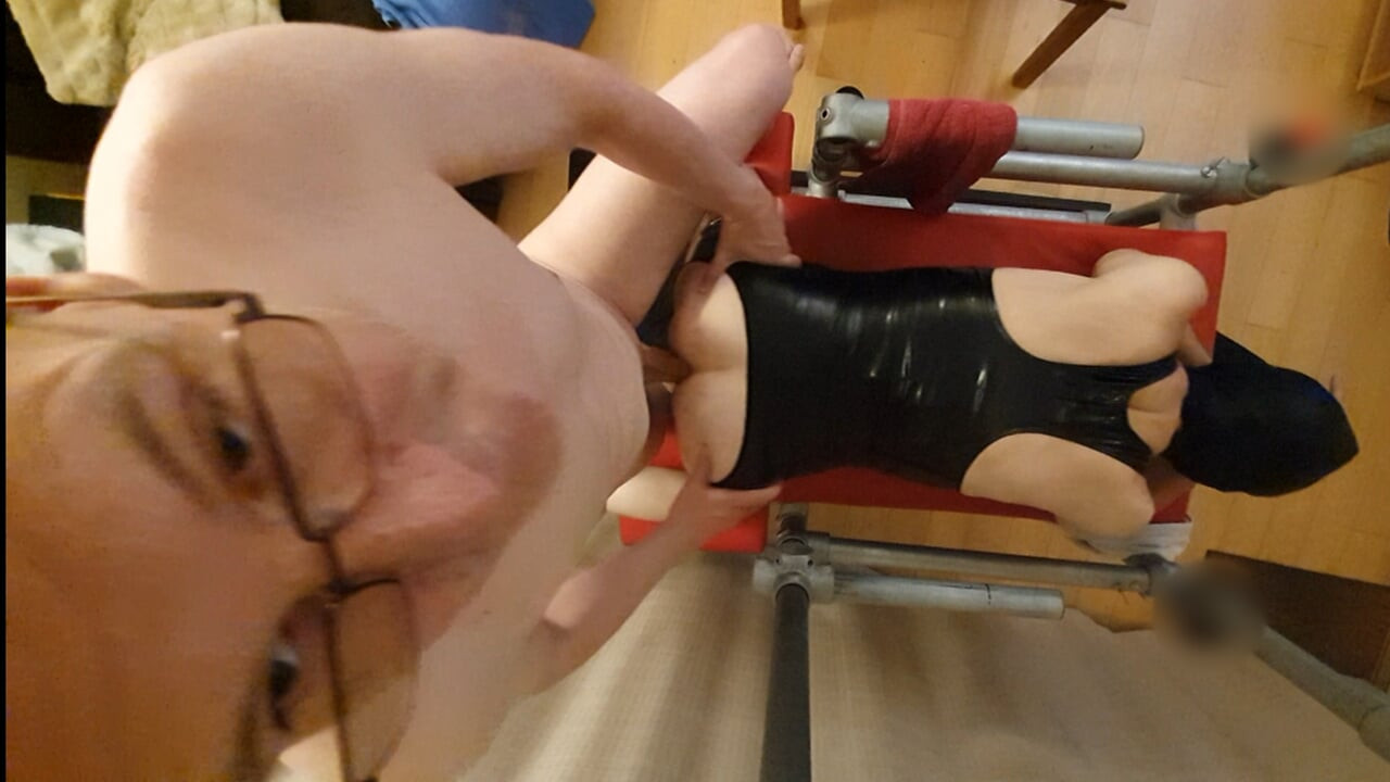 Big cock DILF anal bareback fucking masked sub daddy