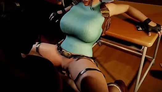 Classic Lara Croft Riding Cowgirl - Tomb Raider Parody