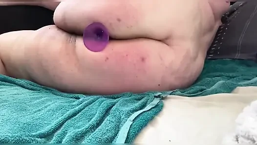 Bbwbootyful solo-sex, spielzeug, doppelpenetration, stimuliert meinen kitzler