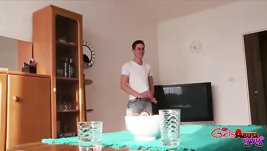 Verkäufer von tür zu tür gepohlt