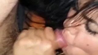 Amateur mexican Brunette blowjob