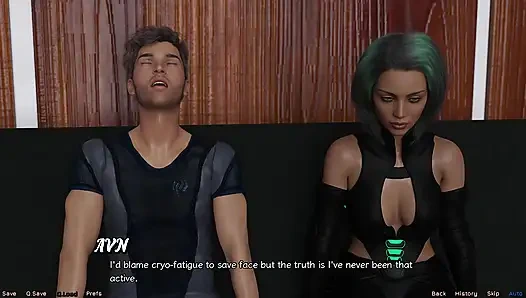 Terdampar di luar angkasa - tante penari striptis pamer toket besarnya