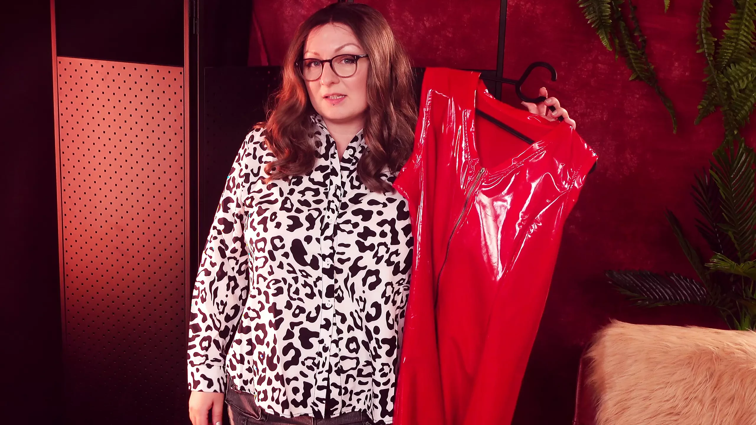 Try on Haul: Red Pvc Fetish Dress! Arya Grander