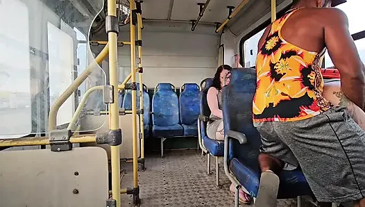 A SHAMELESS COUPLE RIDING IN PUBLIC TRANSPORT AND BACKSEAT PASSENGER FILMING EVERYTHING