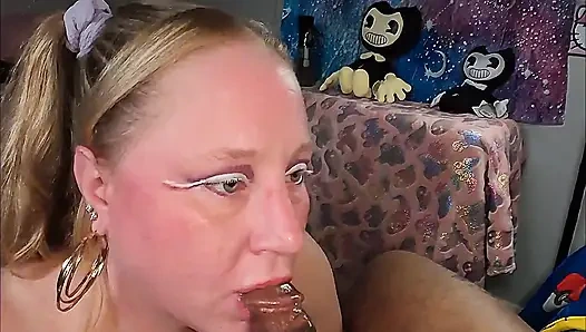 Throat goblin ep - 93 tante seksi rambut pirang nyepong kontol sampai tenggorokan