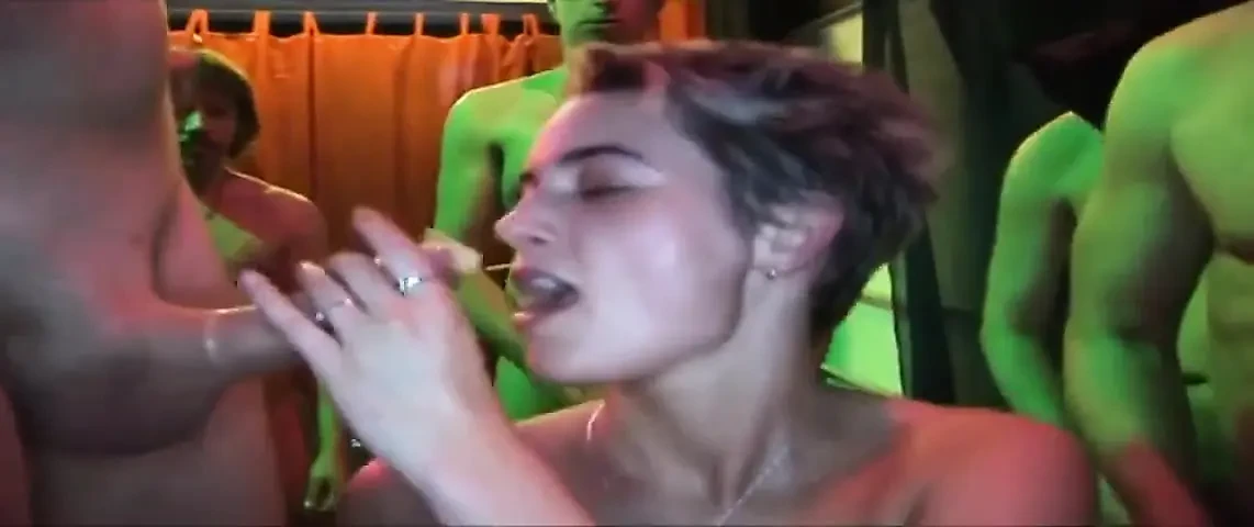 Skinny Mature Babe Stretched by Multiple Throbbing Cocks