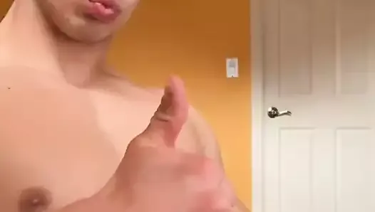 sexy muscular guy jerking off