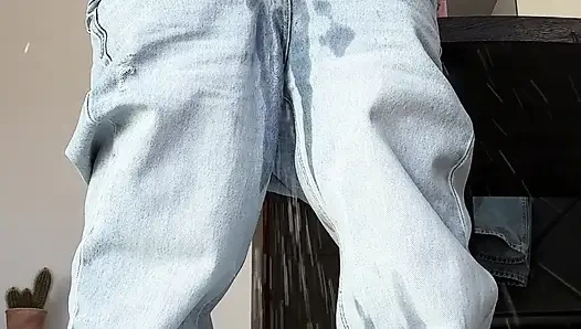 Omorashi Girl Wetting Her Jeans On Purpose: Got Desperate With Huge Bladder Bulge To Piss My Pants For You