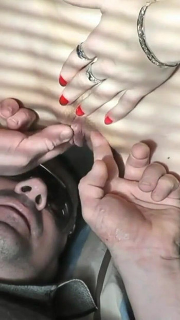 Epic moment from "Squirt. Squirting. Squirt in mouth. Beautiful blonde wife jerks off pussy and squirts in mouth her lover"