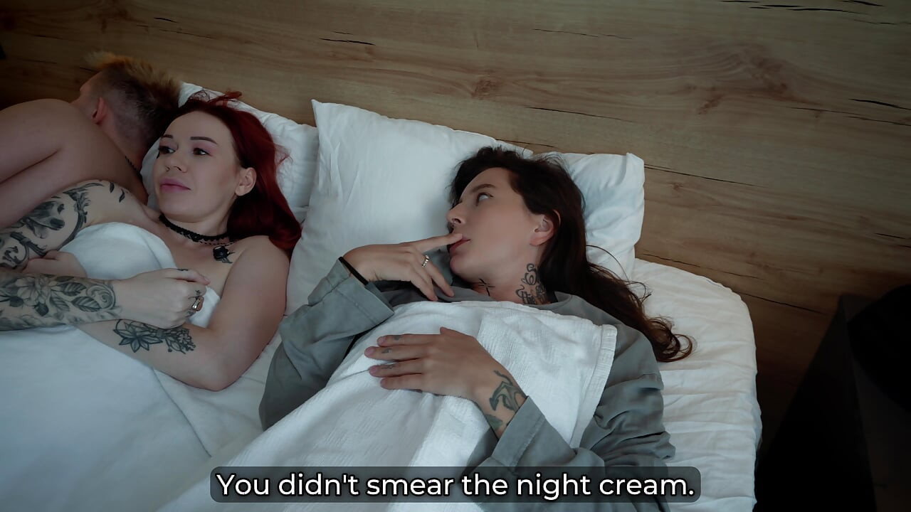 Step Stepmom and Step Stepsister Share Bed with Step Stepson in Wild Hotel Fuck (feat. Kisscat)