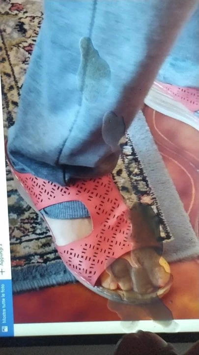 Cum on mother-in-law feet