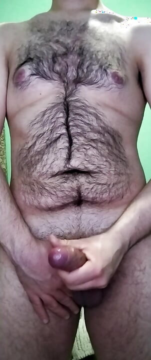 Young Gay cumming before work