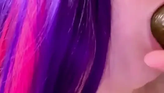 Watch Me Suck This BBC Dildo and Get Real Sloppy