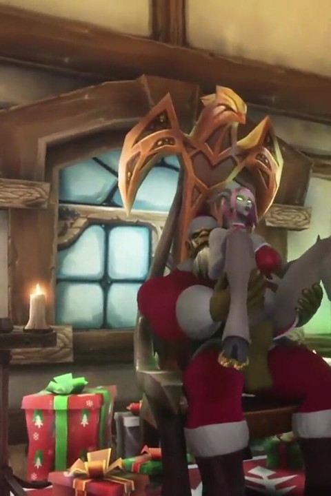 Sexy Demon Girl Rides Orc Santa's Dick : Warcraft Parody