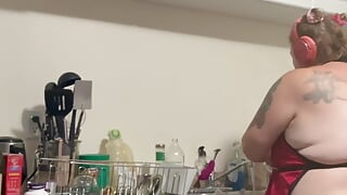 My Wife Doing Dishes