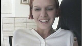 Wild sex for tight teen redhead with huge white cock