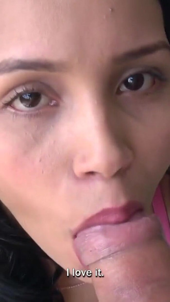 Jaw-dropping moment from "Sweet Latina Girlfriend Gets Rough Throat Massage"