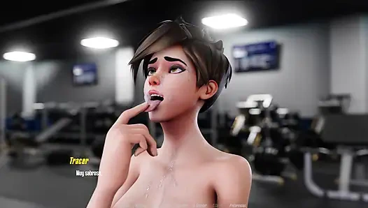 Overwatch XXX - Overwatch Tracer Kacau Oleh Dua Pria - Rute Tracer