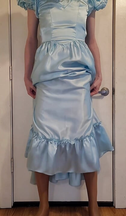Vestido de dama de honra de cetim