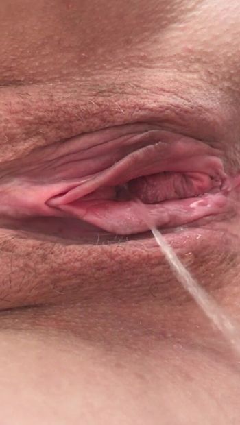 Pissing pussy close up