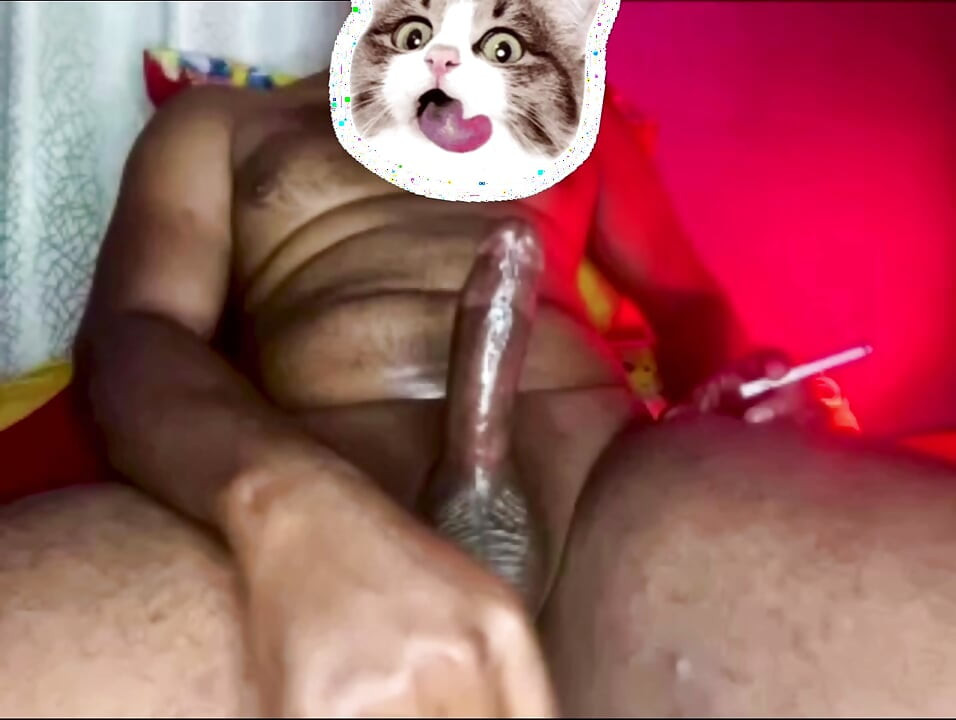 Jerking off Big Black Dick of a young guy. Dhaka Boy enjoying masturbation on his bed and smoking cigarettes .Dhaka Guy.