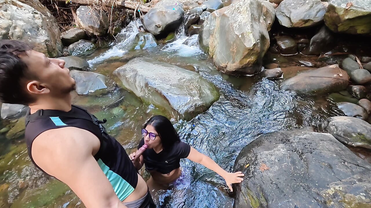 FINAL PART fucking in the river.. SEX IN PUBLIC a madness lets her face be filled with cum